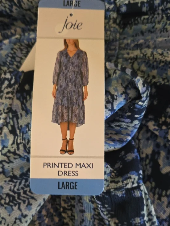 Joie Blue Floral Print Dress - Picture 2 of 4